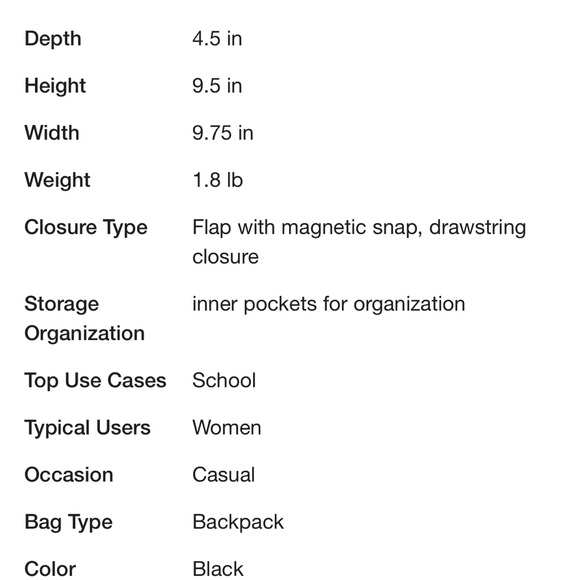 Kate Spade Medium Flap Drawstring Backpack ♠️ - Picture 5 of 5